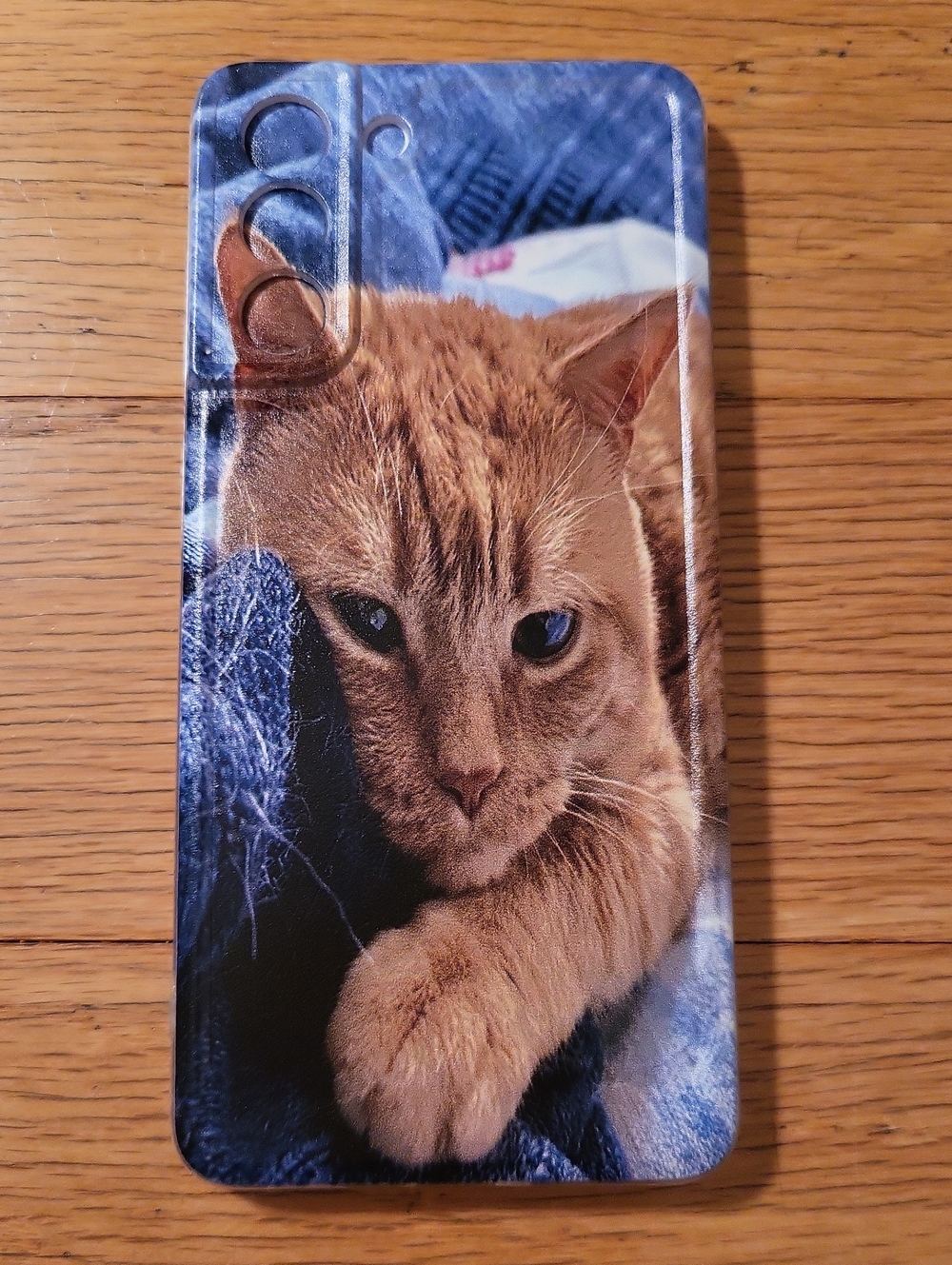 Personalized Orange Cat Photo Phone Case - Custom Printed Protective Cover